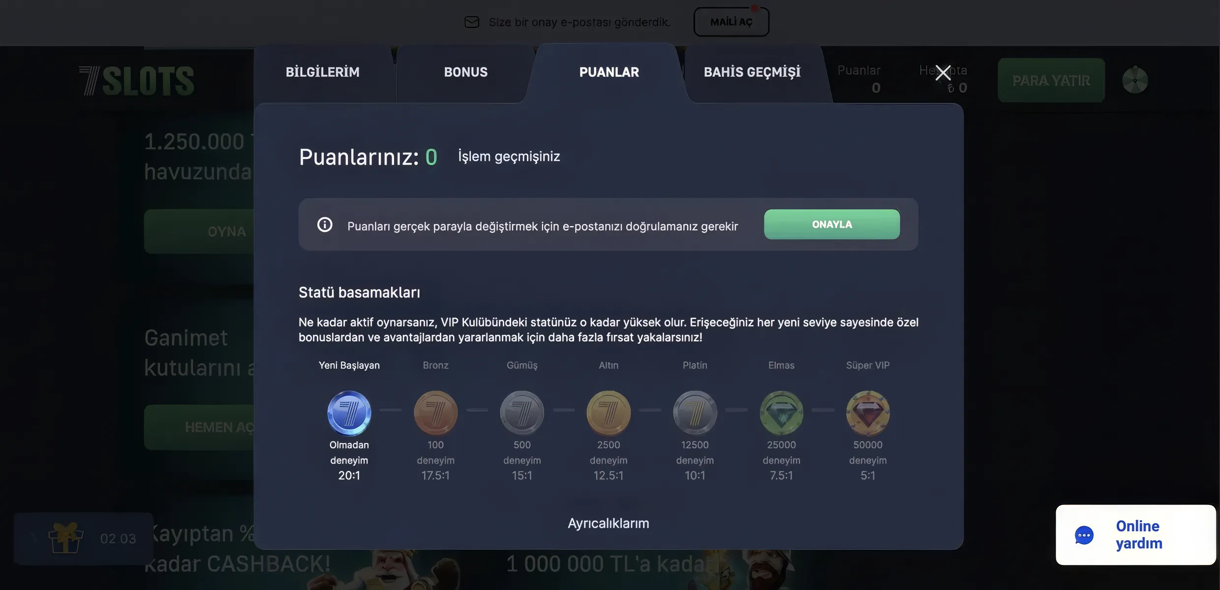 Türkiye'de 7Slots platformu hakkında genel bakış